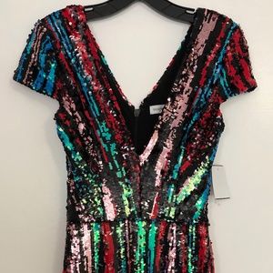 Dress the Population Zoe black sequin dress
